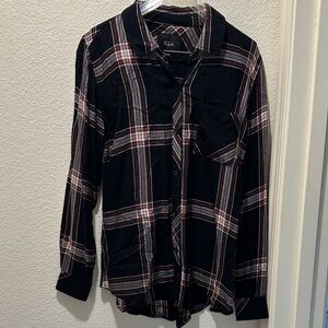 Rails Black and Red Plaid Women's Button Down Shirt Size XS Super Soft & Comfy